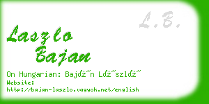 laszlo bajan business card